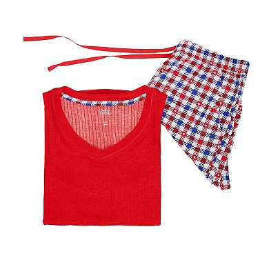 Women's Croft & Barrow® Lush Luxe Rib Pajama Tank Top & Pajama Shorts Set