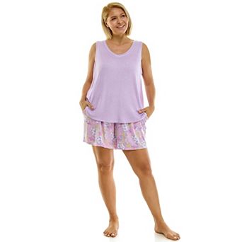 Plus Size Croft & Barrow® Lush Luxe Pajama Tank Top & Pajama Shorts Set