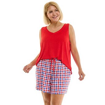 Plus Size Croft & Barrow® Lush Luxe Pajama Tank Top & Pajama Shorts Set