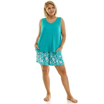 Plus Size Croft & Barrow® Lush Luxe Pajama Tank Top & Pajama Shorts Set