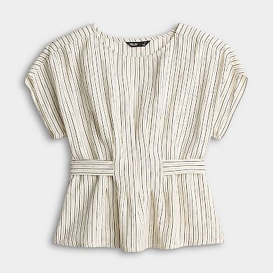 Petite Simply Vera Vera Wang Tie Waist Blouse