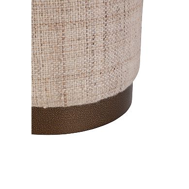 Carolina Chair & Table Handwoven Storage Ottoman with Metal Base