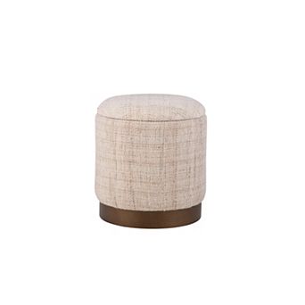 Carolina Chair & Table Handwoven Storage Ottoman with Metal Base