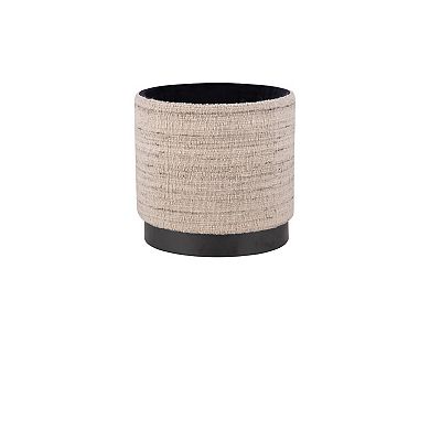 Carolina Chair & Table Handwoven Storage Ottoman with Black Base