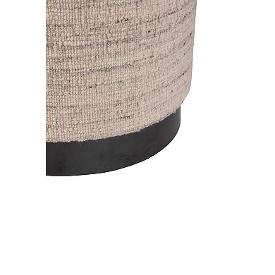 Carolina Chair & Table Handwoven Storage Ottoman with Black Base