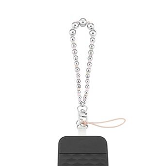 Emberly Graduated Polished Beaded Phone Charm Wristlet
