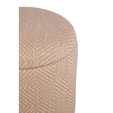 Carolina Chair & Table Handwoven Storage Ottoman with Wood Base