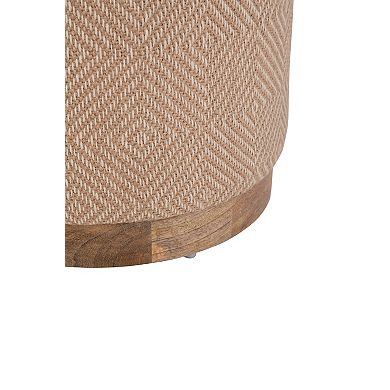 Carolina Chair & Table Handwoven Storage Ottoman with Wood Base