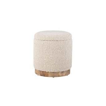 Carolina Chair & Table Handwoven Storage Ottoman with Wood Base