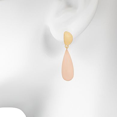 Emberly Gold-Tone Teardrop Post Earrings