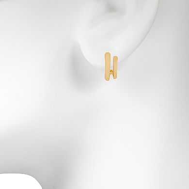 Emberly Gold-Tone Split Hoop Earrings