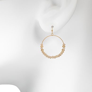 Emberly Gold Tone Beaded Earrings