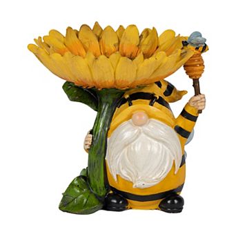 Gerson Bee Gnome Bird Feeder Outdoor Decor