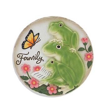 Gerson Family Frogs Cement Stepping Stone Outdoor Decor