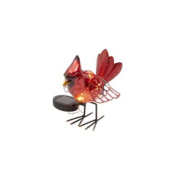 Gerson Solar Glass Bird Outdoor Decor