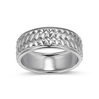 Classic Treasures Rhodium Over Sterling Silver Twist Ring