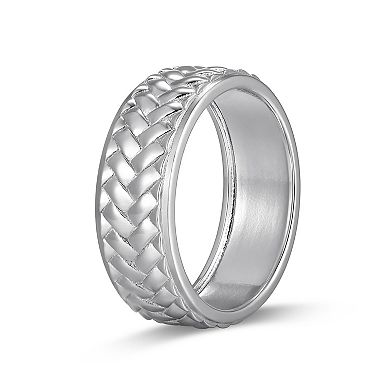 Classic Treasures Rhodium Over Sterling Silver Twist Ring