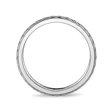 Classic Treasures Rhodium Over Sterling Silver Twist Ring