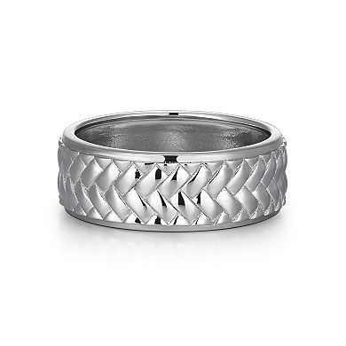 Classic Treasures Rhodium Over Sterling Silver Twist Ring