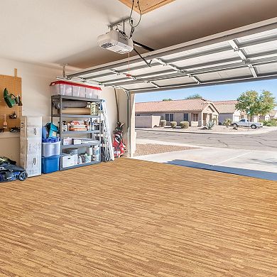 Sorbus 3/8-inch Wood Grain Interlocking Foam Floor Tiles w/ Borders (12 Tiles, 48 Sq ft)