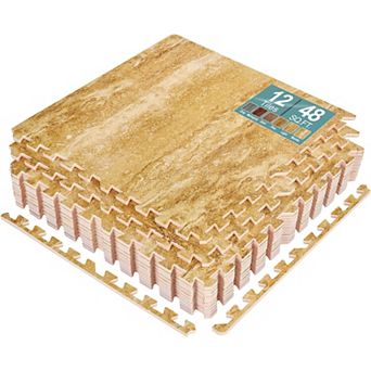 Sorbus 12 Tiles 48 Sq ft Interlocking Floor Foam Tile Mats - for Home, Playroom, Trade Show