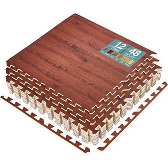 Sorbus 12 Tiles 48 Sq ft Interlocking Floor Foam Tile Mats - for Home, Playroom, Trade Show