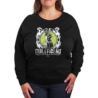 Plus Size Disney's Sleeping Beauty Maleficent Made For Mayhem Punk French Terry Long Sleeve Tee