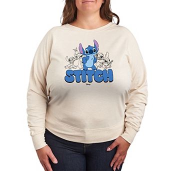 Plus Size Disney's Lilo & Stitch Poses French Terry Long Sleeve Tee