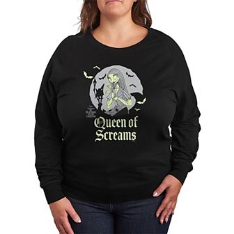Plus Size Disney's The Nightmare Before Christmas Sally Queen Of Screams French Terry Long Sleeve Tee