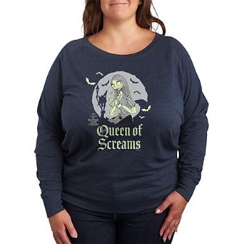 Plus Size Disney's The Nightmare Before Christmas Sally Queen Of Screams French Terry Long Sleeve Tee