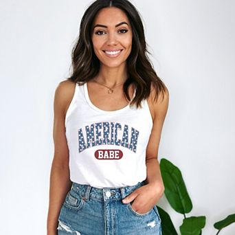 Simply Sage Market Varsity American Babe Racerback Tank