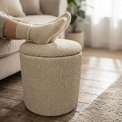 Carolina Chair & Table Handwoven Fabric Storage Ottoman