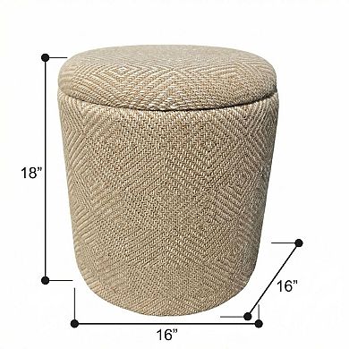 Carolina Chair & Table Handwoven Fabric Storage Ottoman