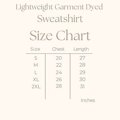 Simply Sage Market Checkered Flowers Lightweight Garment Dyed Sweatshirt