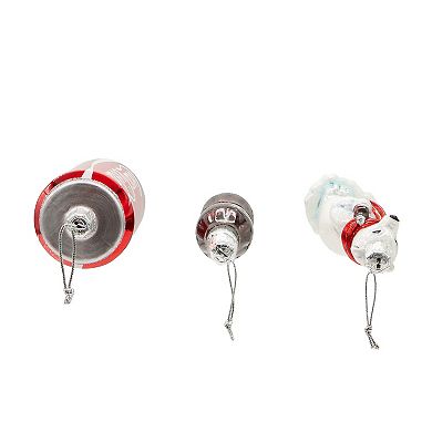 Kurt Adler 3-pc. Glass Coke Mini Ornament Set