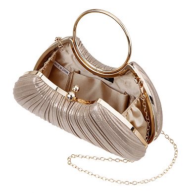 N by Nina Zaylee Top Handle Pleated Clutch