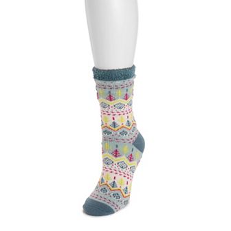 Women's MUK LUKS Holiday Double Layer Socks