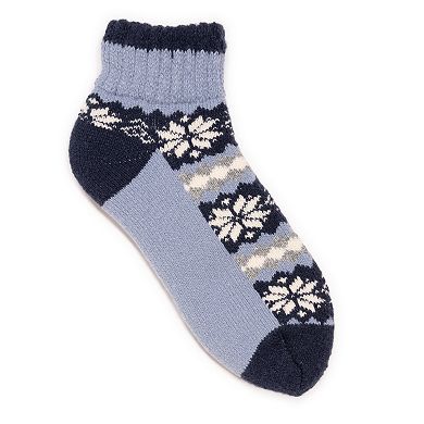 MUK LUKS Heat Retainer Mini Crew Socks
