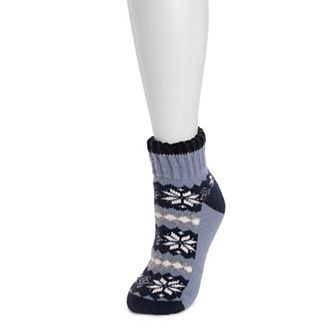 Women's MUK LUKS 3-Pack Heat Retainer Mini Crew Socks