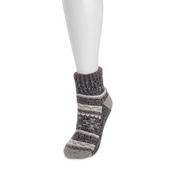 Women's MUK LUKS 3-Pack Heat Retainer Mini Crew Socks