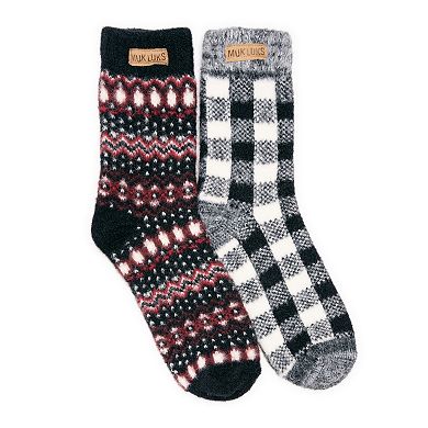 Women's MUK LUKS 2-Pack Sweater Crew Socks