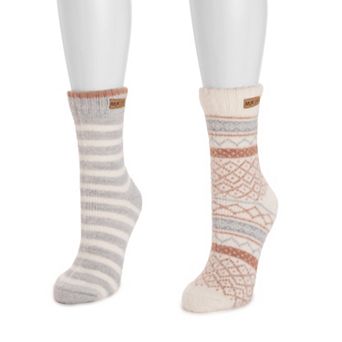Women's MUK LUKS 2-Pack Sweater Crew Socks