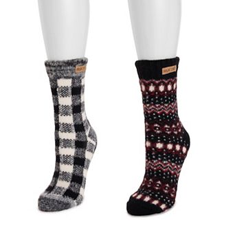 Women's MUK LUKS 2-Pack Sweater Crew Socks