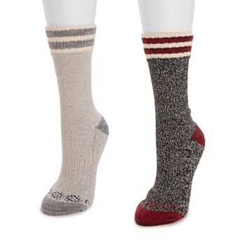 Women's MUK LUKS 2-Pair Cozy Crew Socks
