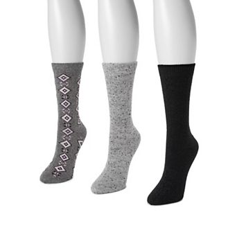 Women's MUK LUKS Boot Socks 3 pk