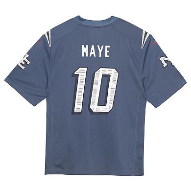 Toddler Nike Drake Maye Storm Blue New England Patriots 2025 Rivalries Collection Game Jersey