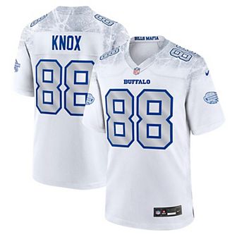 Men's Nike Dawson Knox White Buffalo Bills 2025 Rivalries Collection Game Jersey