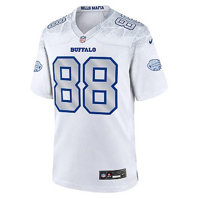 Men's Nike Dawson Knox White Buffalo Bills 2025 Rivalries Collection Game Jersey