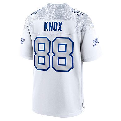 Men's Nike Dawson Knox White Buffalo Bills 2025 Rivalries Collection Game Jersey