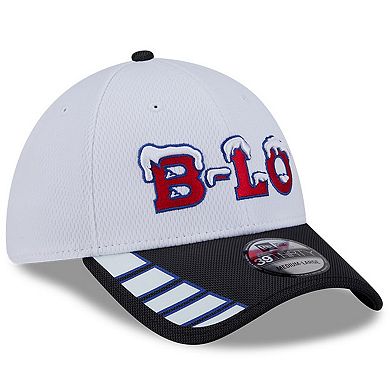 Men's New Era White Buffalo Bills 2025 Rivalries Collection Fan Pack 39THIRTY Flex Hat